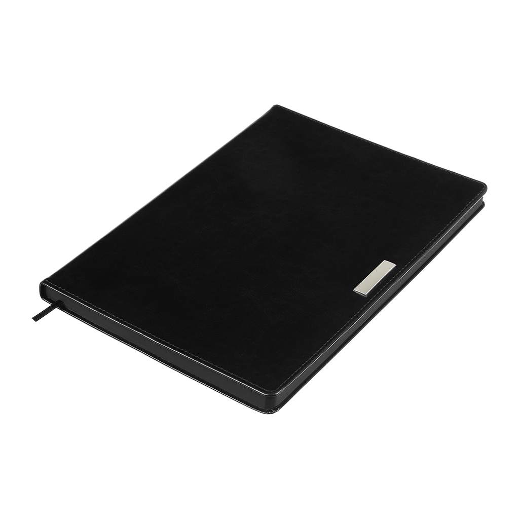 Тижневик Buromax недатований SALERNO, L2U, A4, чорний, штуч.шкіра, 336 сторінок (BM.2099-01)