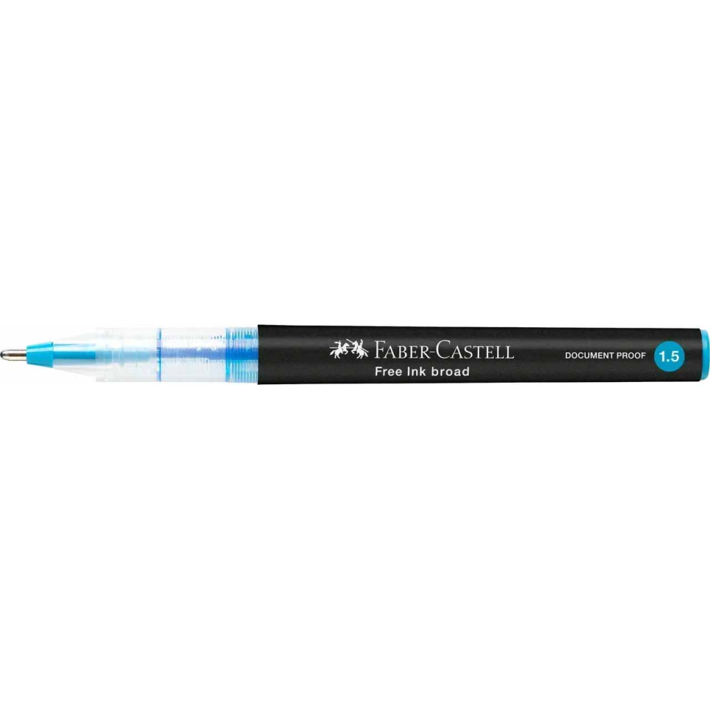 Ролер Faber-Castell Free Ink rollerball, колір чорнила блакитний, 1,5 мм, одноразовий (31225) Ролер Faber-Castell Free Ink rollerball, колір чорнила блакитний, 1,5 мм, одноразовий (31225)