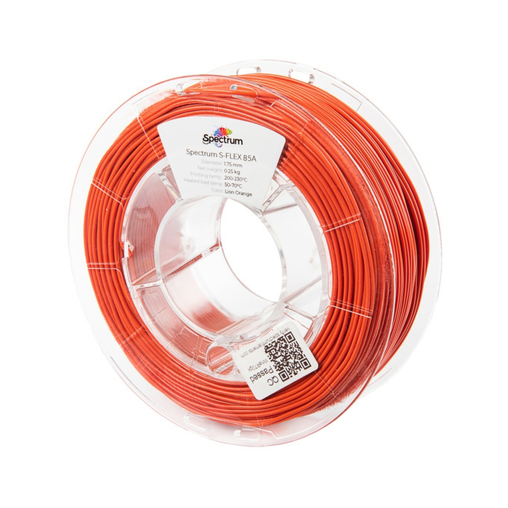 Пластик для 3D-принтера Spectrum S-Flex 85A 1.75mm 0.25kg Orange, Lion (80569)