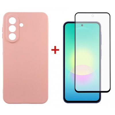 Чохол до мобільного телефона Dengos Cover + Glass Samsung Galaxy A27 Pink (DG-KM-206)