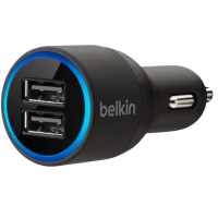 Зарядний пристрій Belkin Dual USB MicroCharger (12V+LIGHTNING сable, 2 USBx2.1A) (F8J071bt04-BLK)