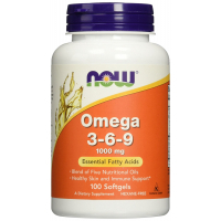 Жирні кислоти Now Foods Омега 3-6-9 1000мг, 100 желатинових капсул (NF1835)