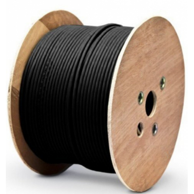 Кабель мережевий ЗЗЦМ UTP 500м 4*2*24AWG[0,51] мідь[СU] cat.5e, зовнішній, з тросо (74130)