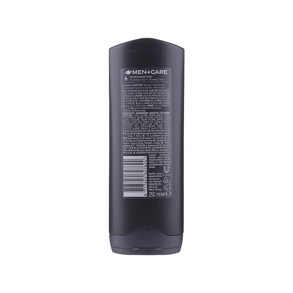 Гель для душу Dove Men+Care Чистота та комфорт 250 мл (8720181313417)