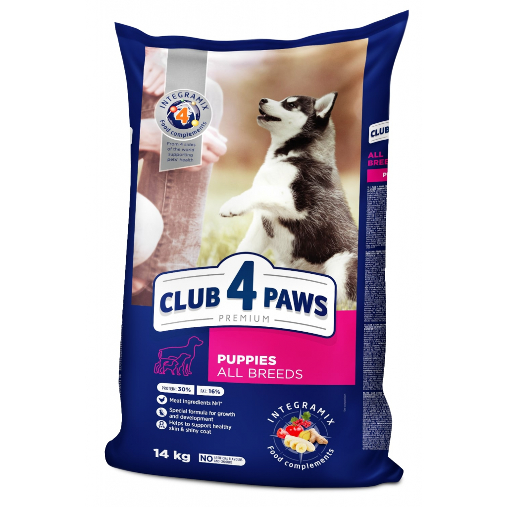 Сухий корм для собак Club 4 Paws Преміум. Для цуценят з високим вмістом курки 14 кг (4820083909696/4820215368476)