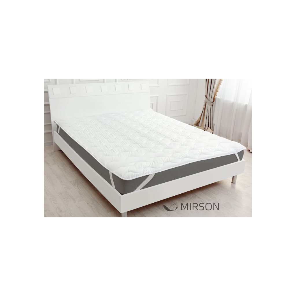 Наматрацник MirSon Eco Light №1712 EcoSilk Air-Soft звичайний на резинці по кутах White 180x200 см (2200002888349)