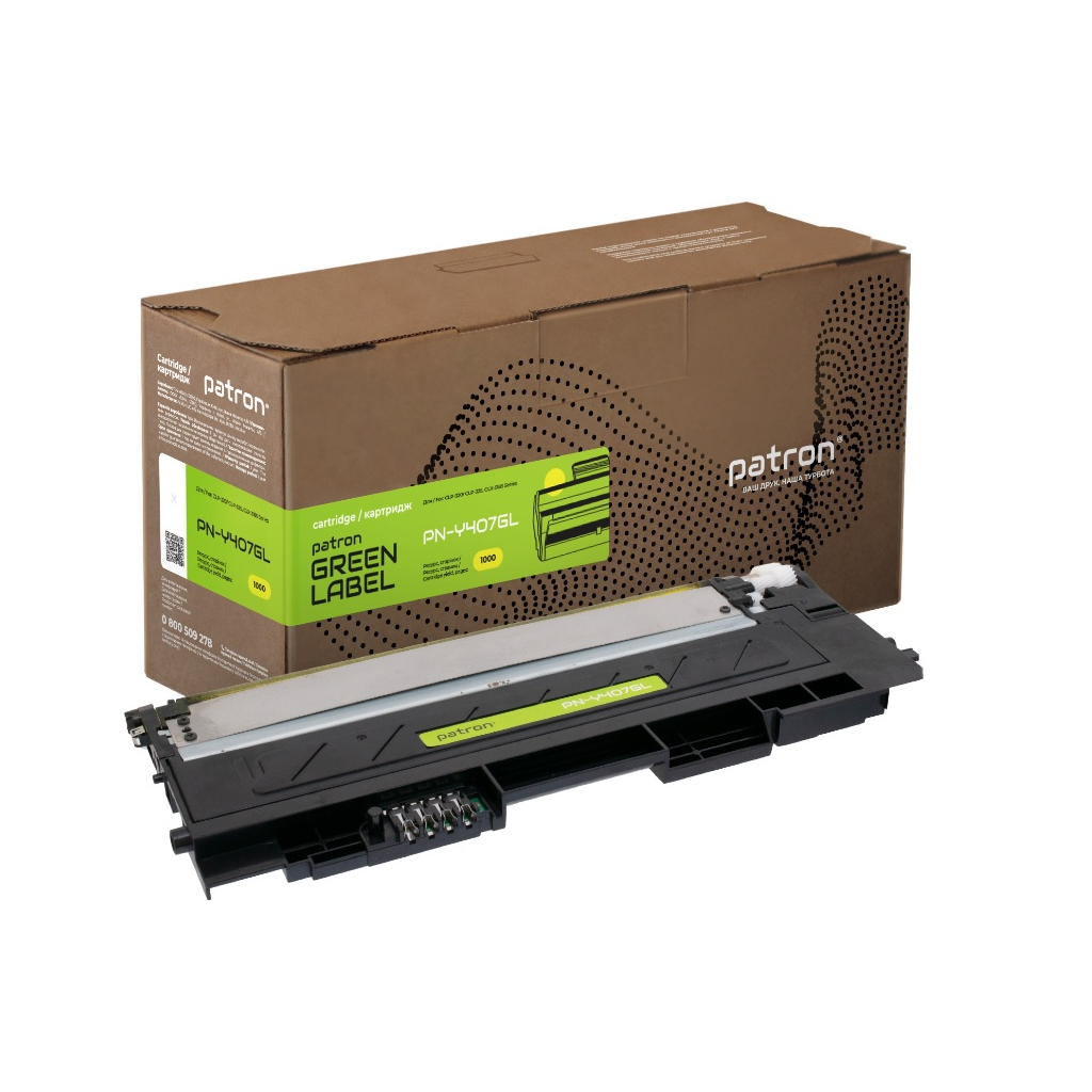Тонер-картридж Patron SamsungCLT-407S yellow Green Label (PN-Y407GL) Тонер-картридж Patron SamsungCLT-407S yellow Green Label (PN-Y407GL)