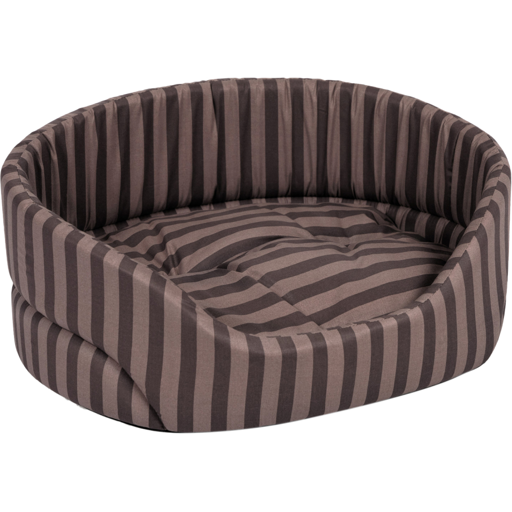 Лежак для тварин Природа "Coral 1" 46х36х24 см Коричневий/смужка (4823082429189)