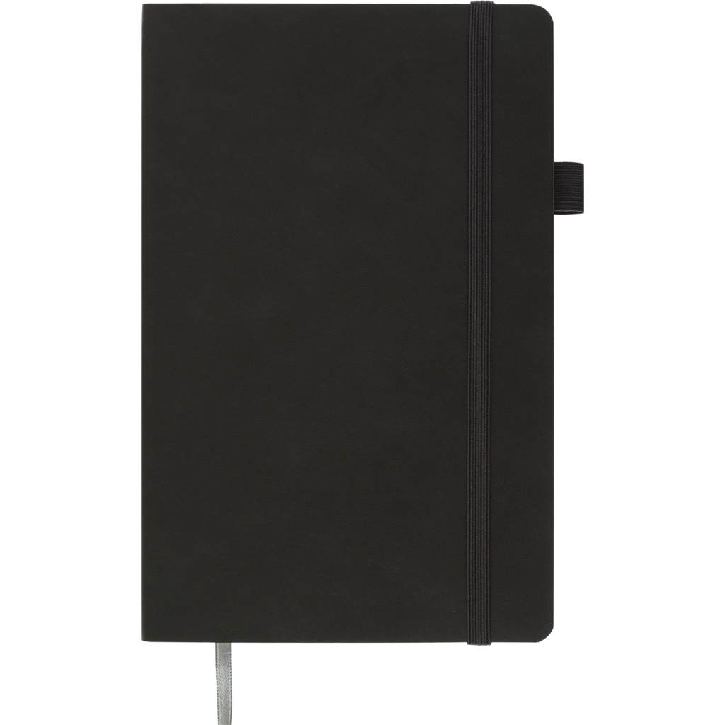 Книга записна Buromax Primo 125x195 мм 96 аркушів в клітинку обкладинка зі штучної шкіри Сіра (BM.291161-09)