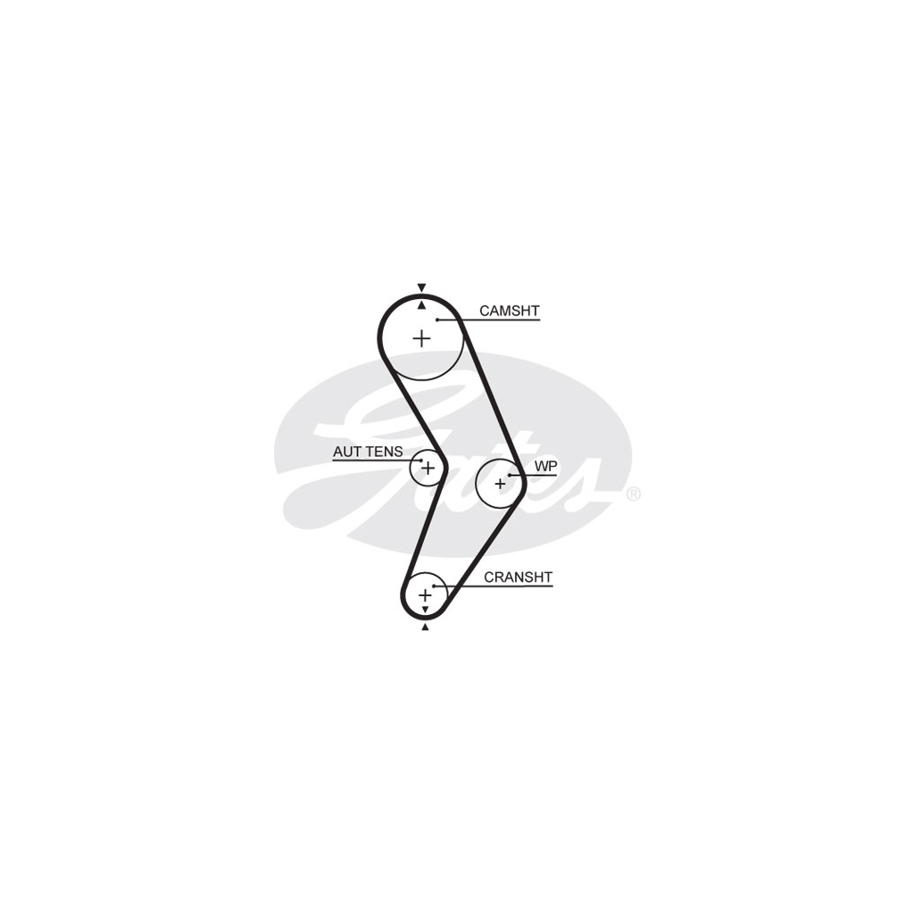 Комплект ременя ГРМ з помпой Gates KP15662XS