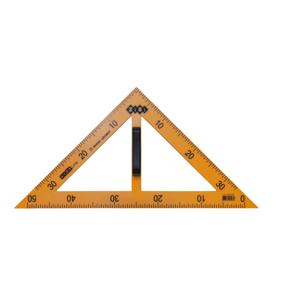 Лінійка ZiBi Teacher Косинець 90°/45° для шкільної дошки 50 см, жовтий (ZB.5639) Лінійка ZiBi Teacher Косинець 90°/45° для шкільної дошки 50 см, жовтий (ZB.5639)