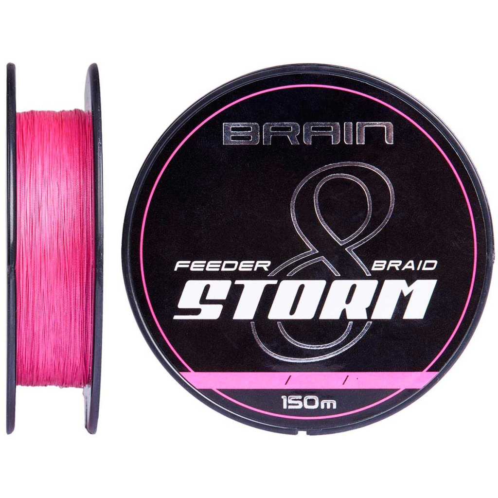 Шнур Brain Storm 8X 150m 0.18mm 27lb/12.2kg Pink (1858.51.92) Шнур Brain Storm 8X 150m 0.18mm 27lb/12.2kg Pink (1858.51.92)