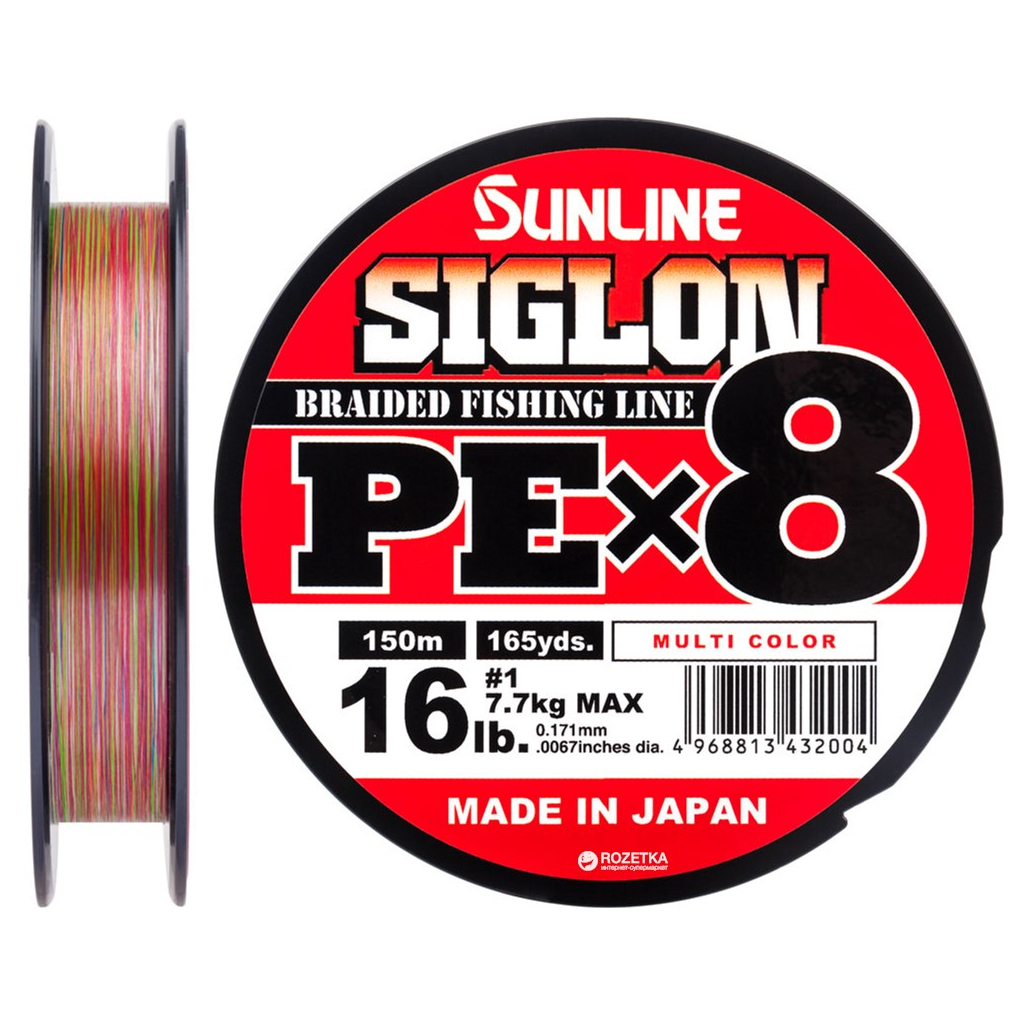 Шнур Sunline Siglon PE х8 150m 1.0/0.171mm 16lb/7.7kg Multi Color (1658.10.01) Шнур Sunline Siglon PE х8 150m 1.0/0.171mm 16lb/7.7kg Multi Color (1658.10.01)