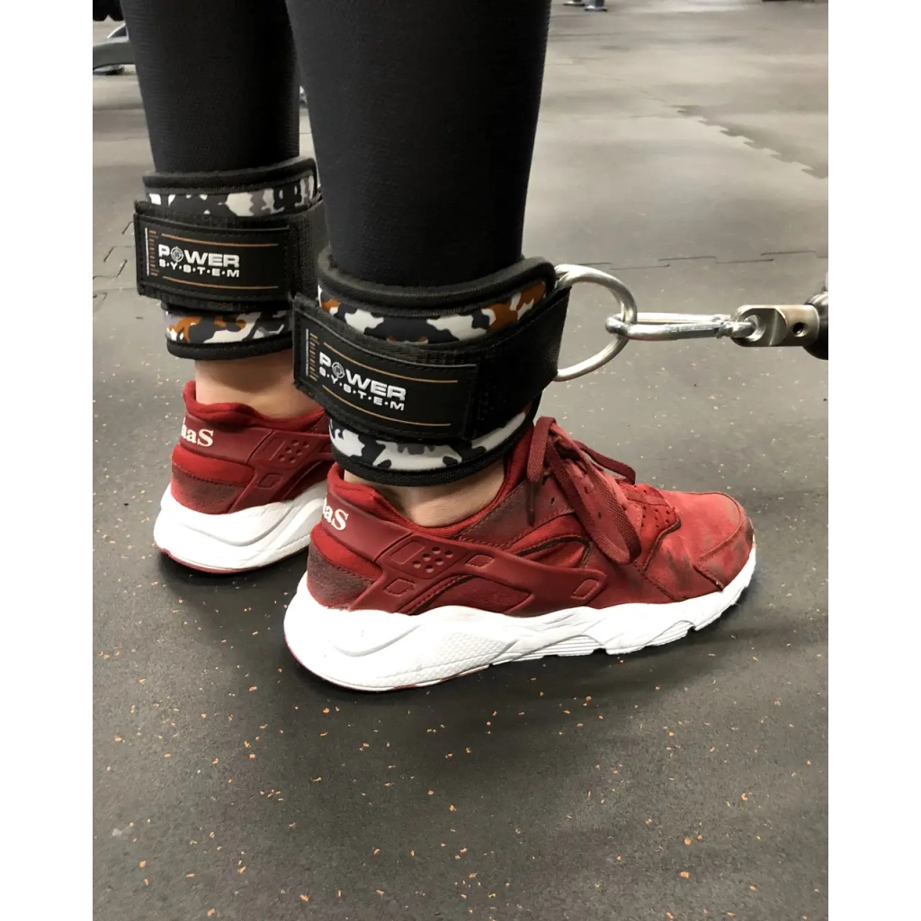 Манжета для тяги Power System Ankle Strap Camo PS-3470 Grey/Black (PS_3470_Grey/Black)