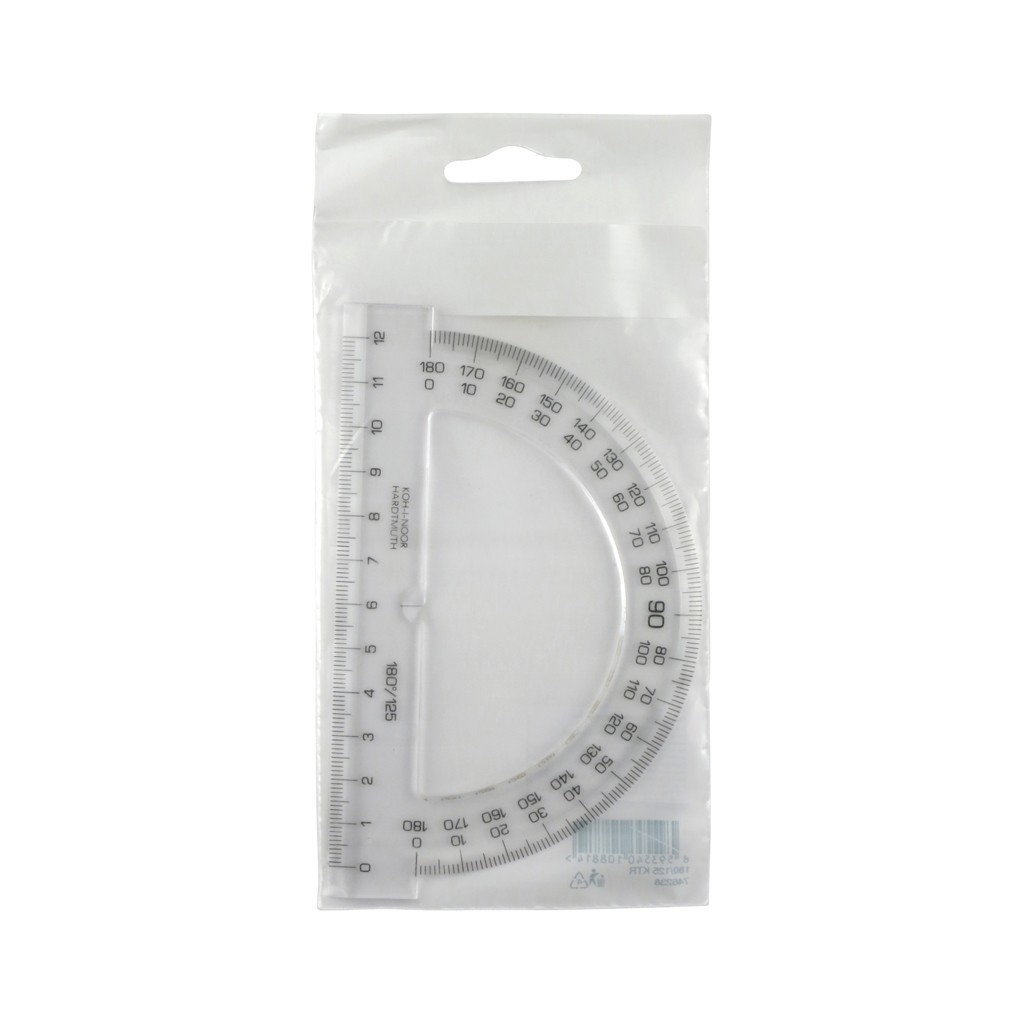 Лінійка Koh-i-Noor Транспортир 180/125, безкольоровий (746238) Лінійка Koh-i-Noor Транспортир 180/125, безкольоровий (746238)