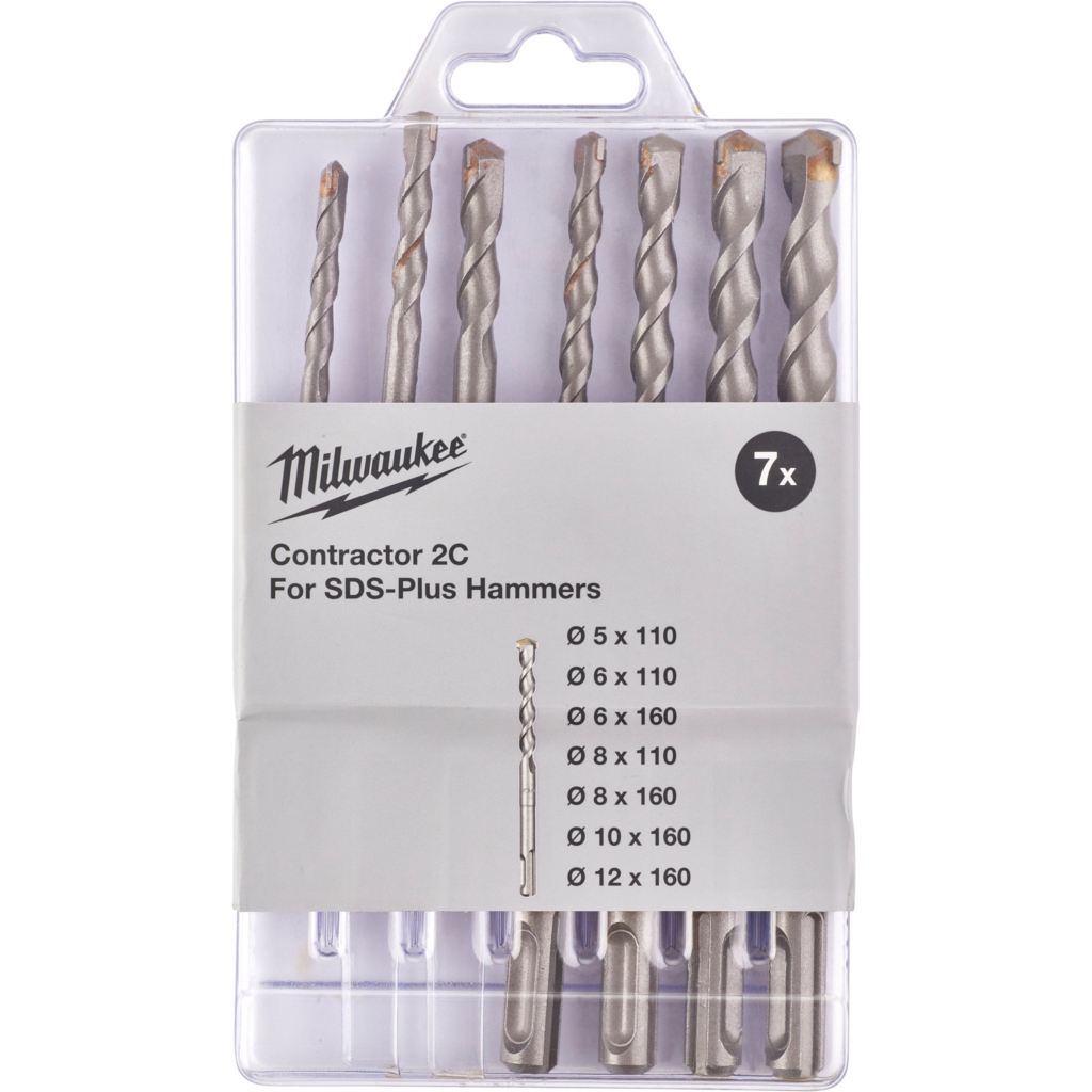 Набір бурів Milwaukee SDS+ CONTRACTOR (5/5/6/8х110, 6/8/10/12х160) 7шт (4932471244) Набір бурів Milwaukee SDS+ CONTRACTOR (5/5/6/8х110, 6/8/10/12х160) 7шт (4932471244)