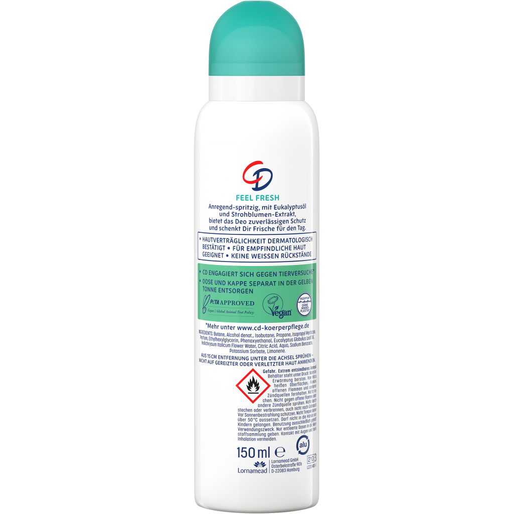 Дезодорант CD Відчуття свіжості Спрей 150 мл (4045612009528)