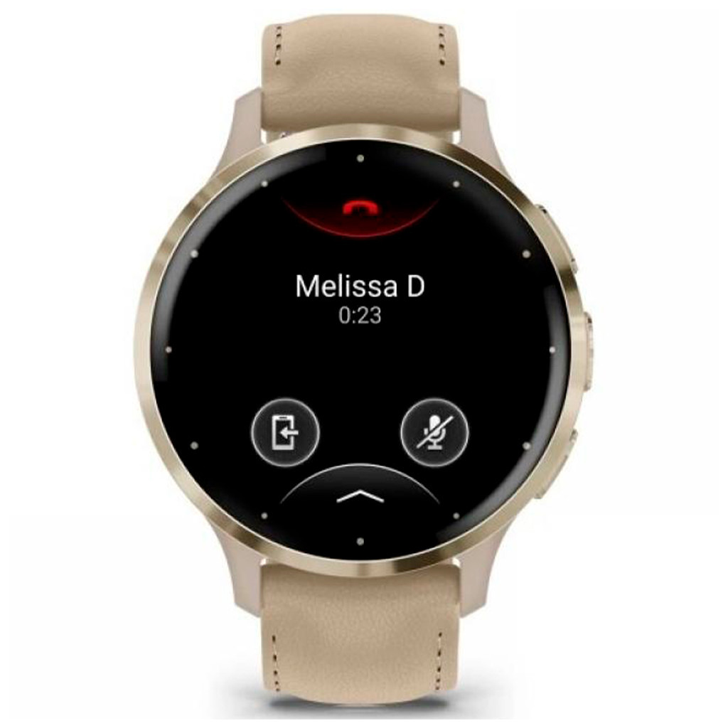 Смарт-годинник Garmin Venu 3S, Fr. Gray + Soft Gold, Leather, GPS (010-02785-55)