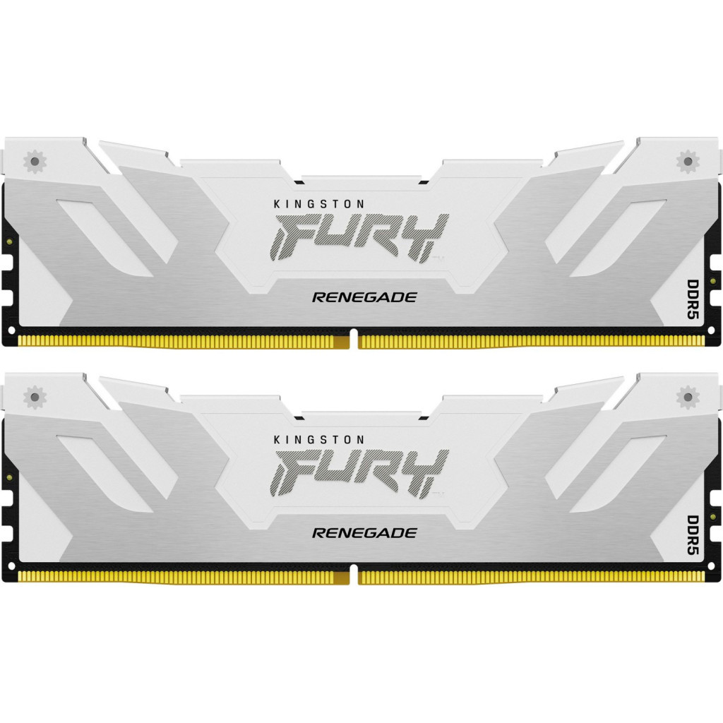 Модуль пам'яті для комп'ютера DDR5 32GB (2x16GB) 7600 MHz Renegade White XMP Kingston Fury (ex.HyperX) (KF576C38RWK2-32)