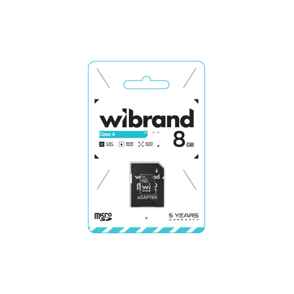 Карта пам'яті Wibrand 8GB microSD class 4 (WICDC4/8GB-A)