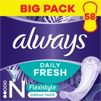 Daily pads Always Daily Fresh Normal Flexistyle 58 pcs. (8700216461757)