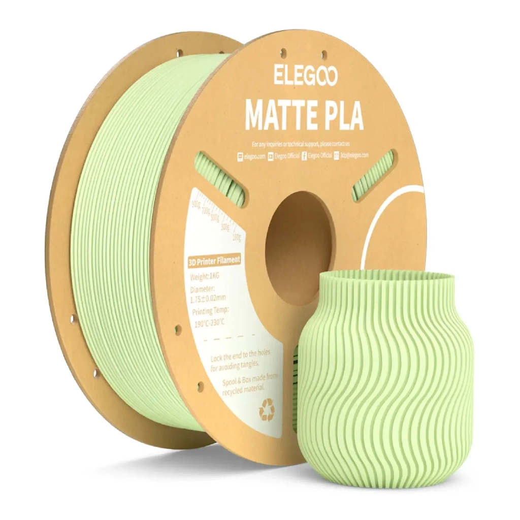 Пластик для 3D-принтера ELEGOO PLA matte 1кг, 1.75мм, green mint (50.203.0262) Пластик для 3D-принтера ELEGOO PLA matte 1кг, 1.75мм, green mint (50.203.0262)