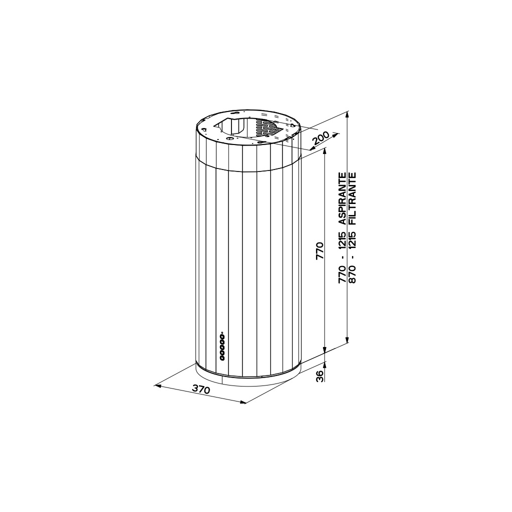 Витяжка кухонна Faber Corinthia Isola Ev8+ Dg Matt/Concrete A37 (110.0456.220)