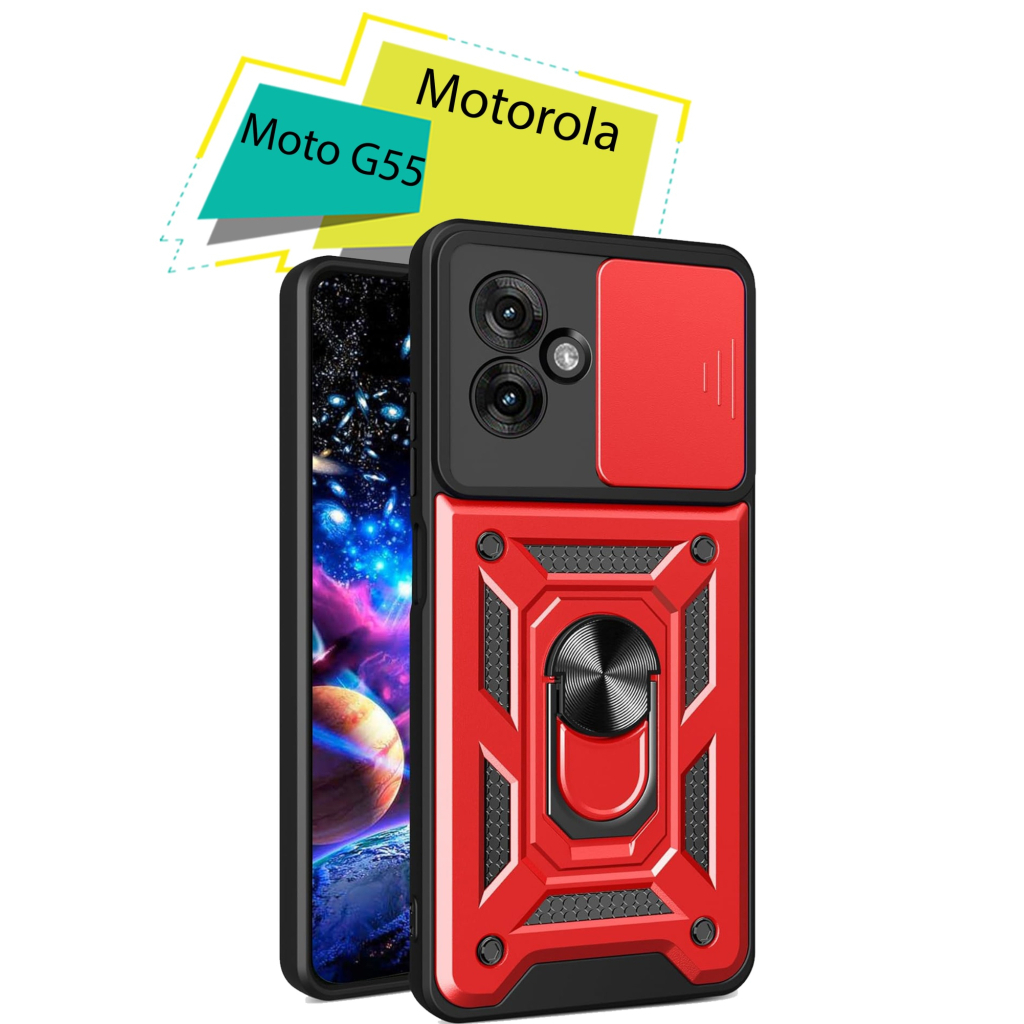 Чохол до мобільного телефона BeCover Military Motorola Moto G55 Red (713059)
