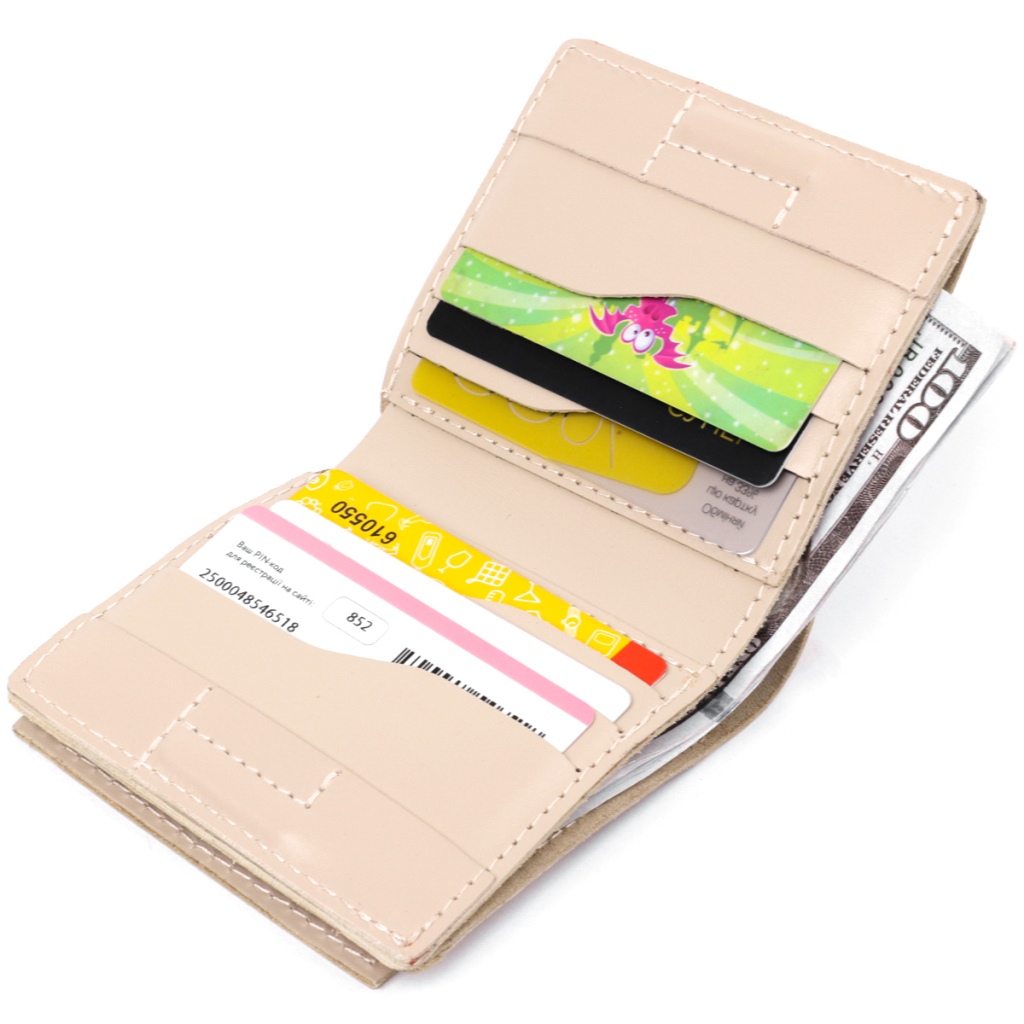 Портмоне Grande Pelle З монетницею Бежеве (11369)