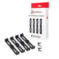 License plate frame Poputchik invisible standard black, set of 4 (24-051-IS)