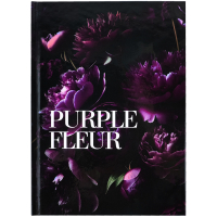 Notebook Axent Purple fleur A5, 96 sheets, cell, hard cover (8459-2-A)