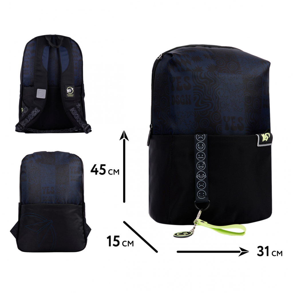 Рюкзак шкільний Yes YES DSGN Smile T-105 (559928)