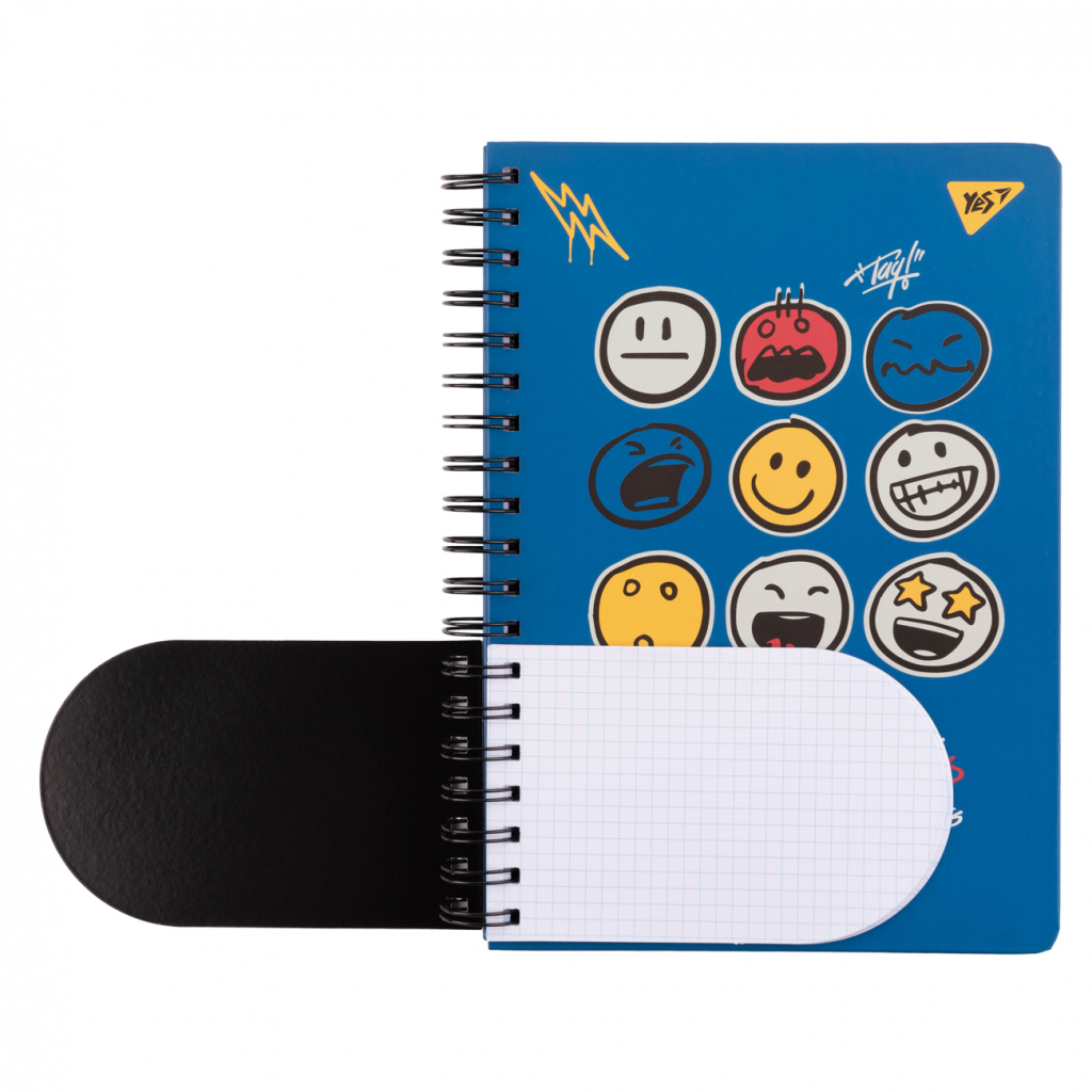 Блокнот Yes 2 в 1 В5 В7 80 арк 20 арк подвійна спіраль Melt Smile клітинка (151842) Блокнот Yes 2 в 1 В5 В7 80 арк 20 арк подвійна спіраль Melt Smile клітинка (151842)