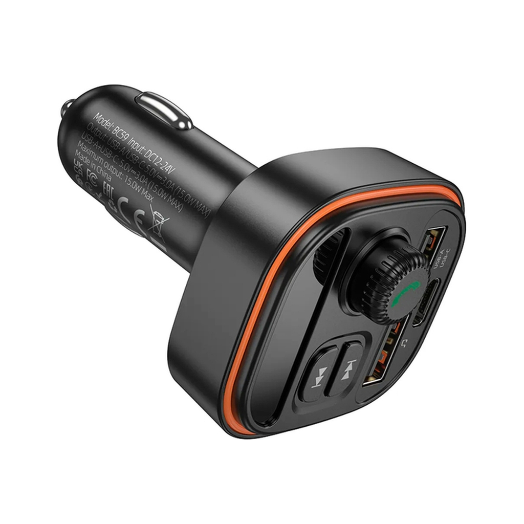 FM модулятор BOROFONE BC59, Black, Box