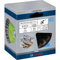 Щітка для електроінструменту Bosch Professional чашкова, нержавіюча 75мм, 0.5мм, M14 (2.608.622.060)