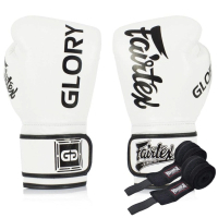 Fairtex BGVG1 White 12oz Boxing Gloves (Bandages Included) (BGVG1_12oz_White)