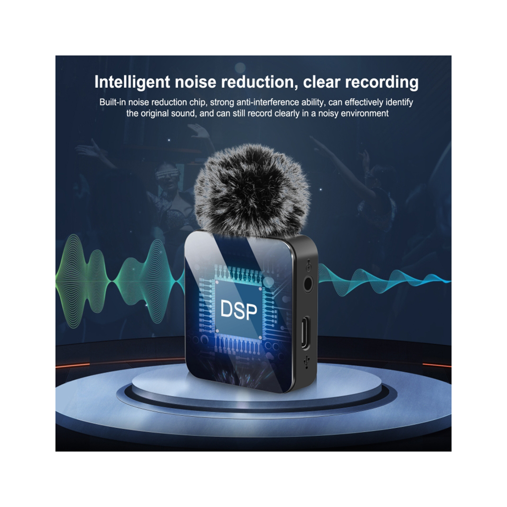 Мікрофон Puluz для телефону приймач Type-C Black (PU646B) Мікрофон Puluz для телефону приймач Type-C Black (PU646B)