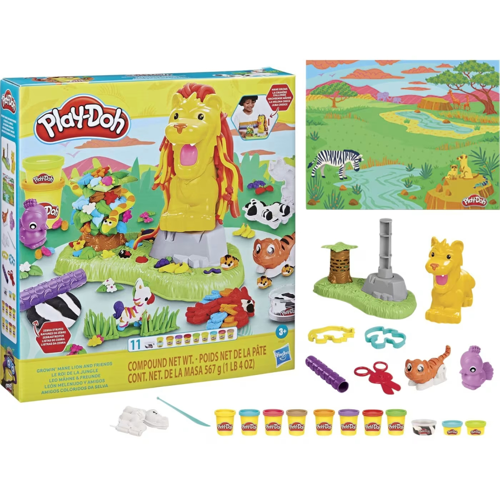 Набір для творчості Hasbro Play-Doh Лев та друзі (F7221) Набір для творчості Hasbro Play-Doh Лев та друзі (F7221)