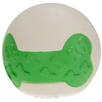 Dog toy MISOKO&CO Bone fragment ball green with white 6.3 cm (BEIRJ02725)