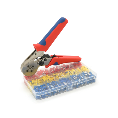 Затискач для клем Voltronic HCS8 6-4A 0.25-10mm2, blue-red + набір наконечників (VE0508, VE1508, VE1008, VE4009, VE2508) (HCS8 6-4A+VE1020)