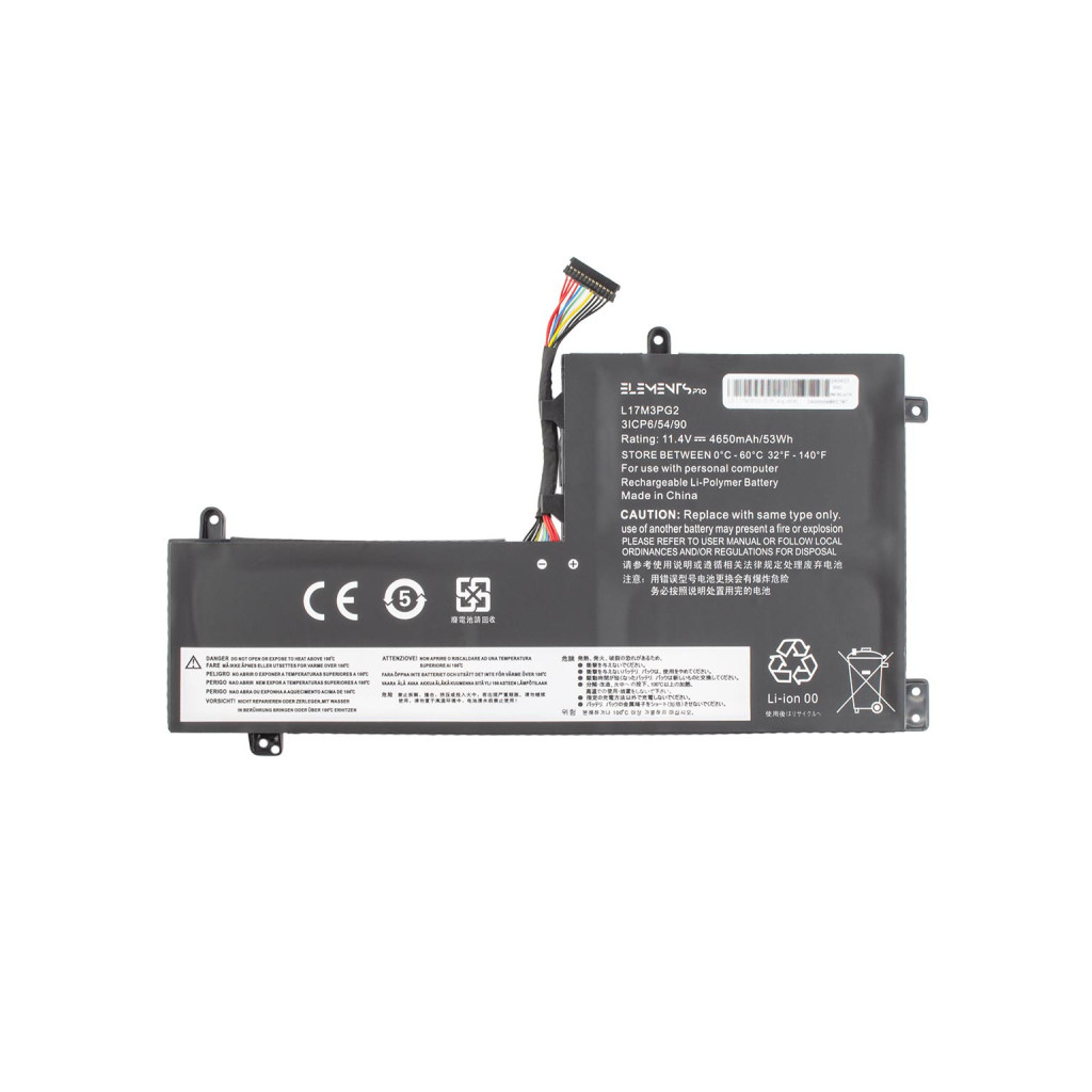 Акумулятор до ноутбука Lenovo Legion Y530-15ICH L17M3PG2, 55Wh (4955mAh), 3cell, 11.52V, Li-ion AlSoft (A71177)