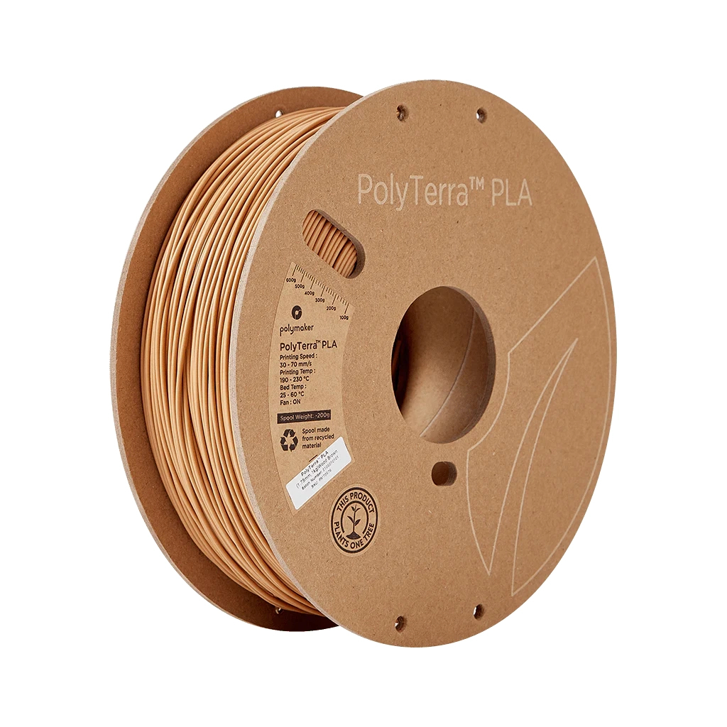Пластик для 3D-принтера Polymaker PLA PolyTerra 1,75mm 1kg BROWN, WOOD (PM70976)