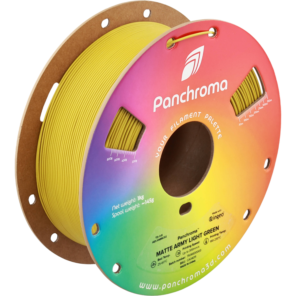 Пластик для 3D-принтера Polymaker PLA PANCHROMA MATTE 1,75mm 1kg ARMY LIGHT GREEN (CA04011)