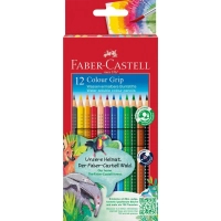Colored pencils Faber-Castell Grip watercolor, three-sided, 12 colors (112412) (14755)