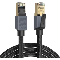 Патч-корд 3m F/FTP cat 8 RJ-45 black 40Gbps 2000MHz Ugreen (85629)