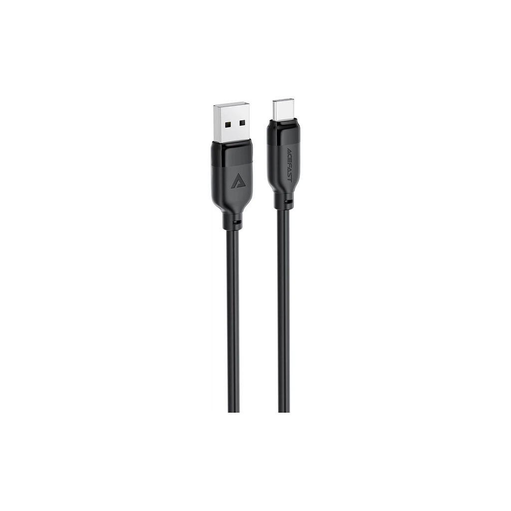 Дата кабель USB 2.0 AM to USB-C 1.2m 3A TPE black Acefast (6974316283812)