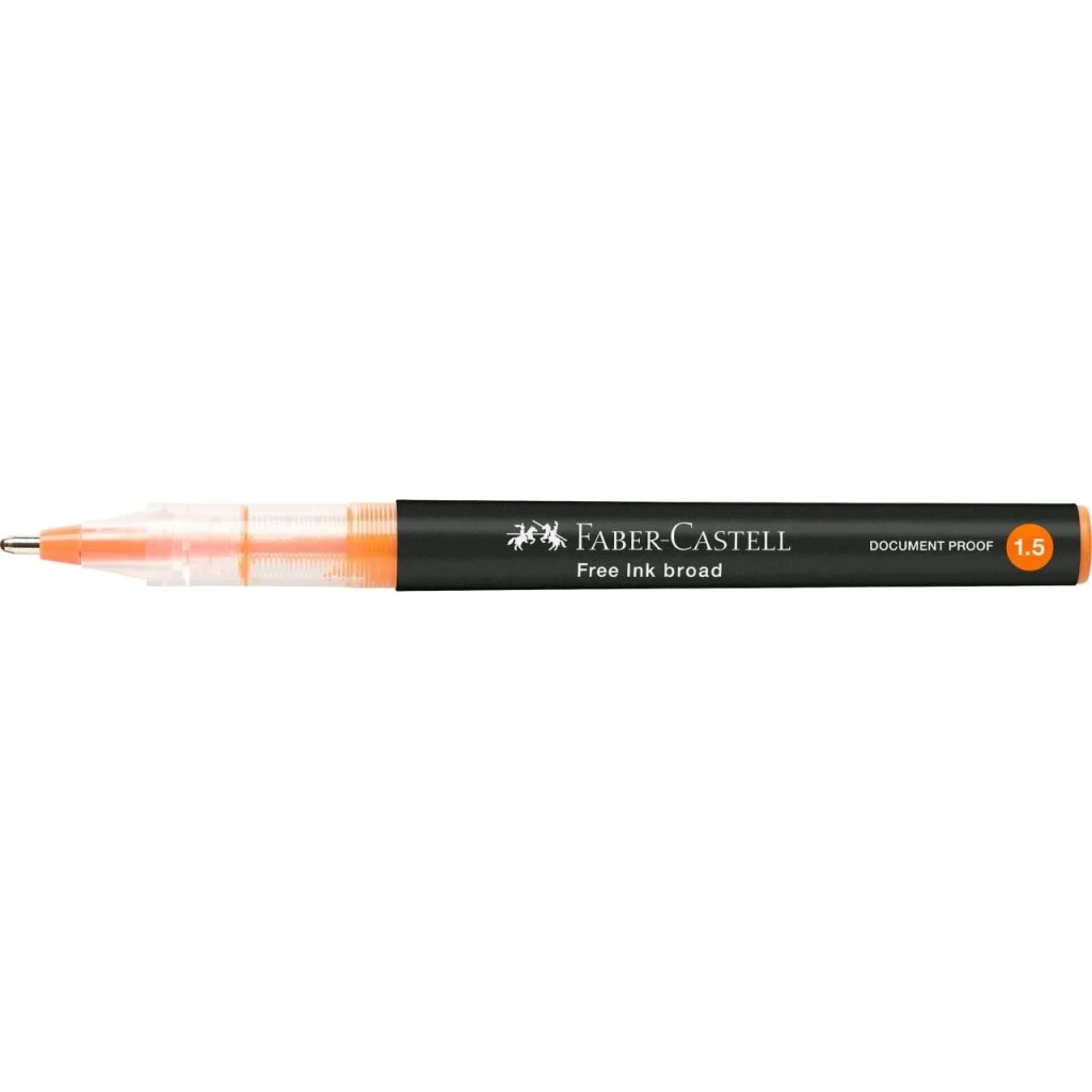 Ролер Faber-Castell Free Ink rollerball, колір чорнила помаранчевий, 1,5 мм, одноразовий (31222) Ролер Faber-Castell Free Ink rollerball, колір чорнила помаранчевий, 1,5 мм, одноразовий (31222)
