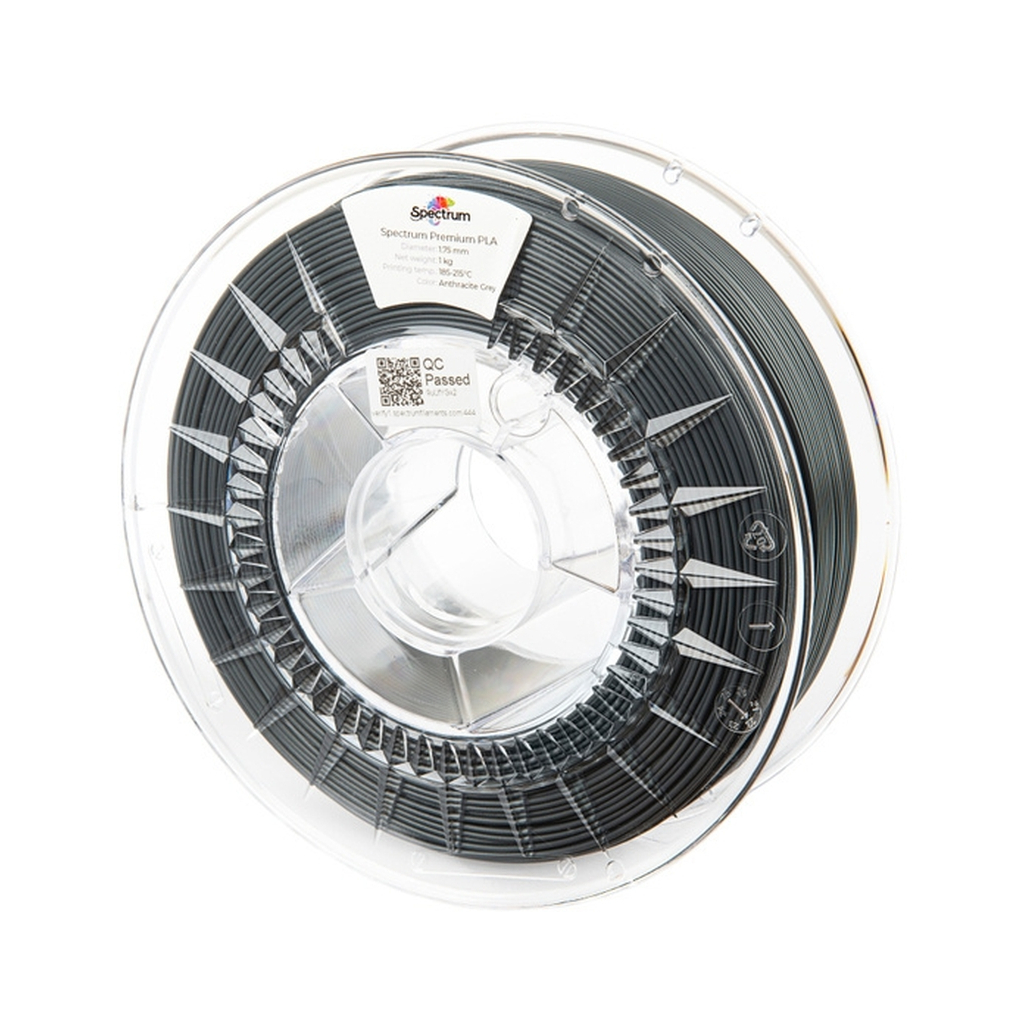Пластик для 3D-принтера Spectrum PLA Premium 1.75mm 1kg Grey, Anthracite (80690)