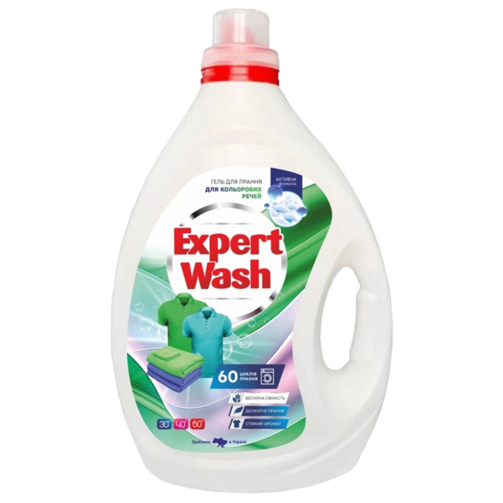 Гель для прання Expert Wash Для кольорових речей Весняна свіжість 3 л (4820197122141)