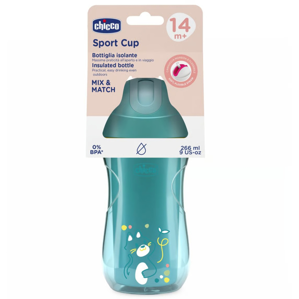 Поїльник-непроливайка Chicco Sport Cup 266 мл. від 14 місяців (бірюзова) (06991.25) Поїльник-непроливайка Chicco Sport Cup 266 мл. від 14 місяців (бірюзова) (06991.25)